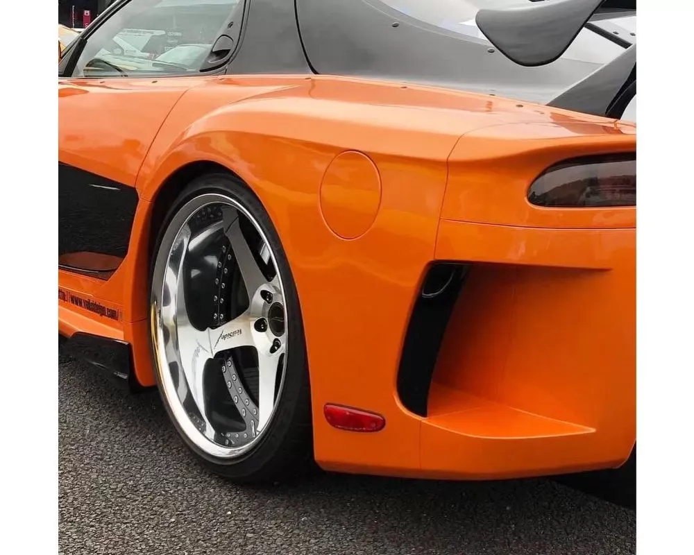 VeilSide Tokyo Drift Andrew Racing Forged Evolution V Black Polish Wheel Mazda RX-7 1993-1998