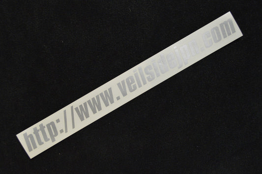 VeilSide http://veilsidejpn.com URL Sticker - 38×420㎜ - Silver