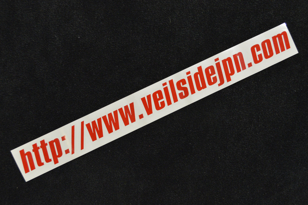 VeilSide http://veilsidejpn.com URL Sticker - 38×420㎜ - Red