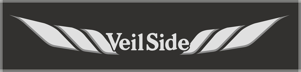 VeilSide Front Window Sticker - [90×1050㎜] - Silver & Gray